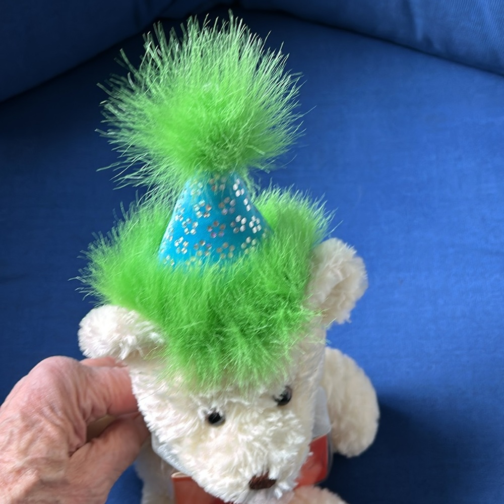 Vintage Birthday Bear with Birthday Message Pouch - Picture 4 of 8